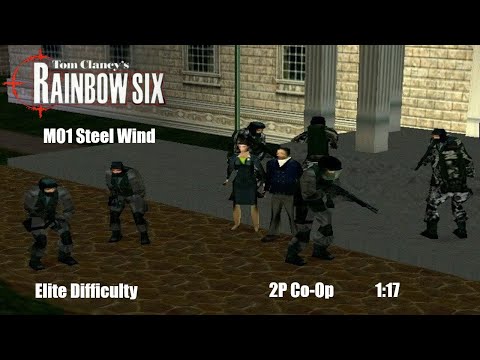 Rainbow Six (1998) - M01 Operation Steel Wind Co-Op Speedrun (Elite) - 1:17 (World Record)