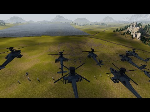 US ARMY & APACHE ATTACK HELICOPTER VS 2 MILLION ZOMBIES UEBS2 UEBS