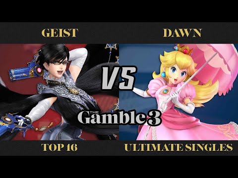 The Gamble 3 Top 16 - Geist (Bayonetta) vs. Dawn (Peach) - SSBU