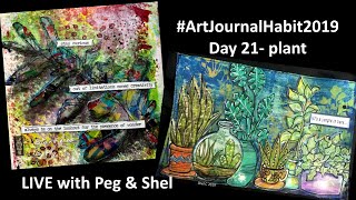 Art Joy of Sharing LIVE #ARTJOURNALHABIT2019 Day 22 'Plant'