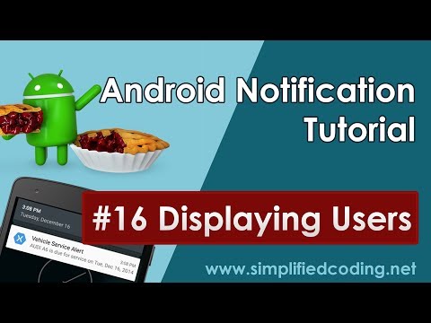 16 Android Notification Tutorial Displaying Users