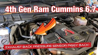 2014-2018 Ram 6.7 Cummins Exhaust Back Pressure sensor piggyback harness install