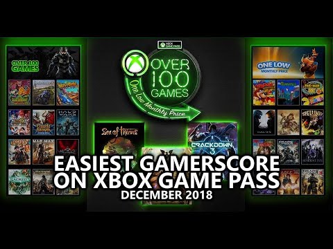 EASIEST Xbox Game Pass Games for Gamerscore 2018 - UPDATED for December 2018 (Free Trial)