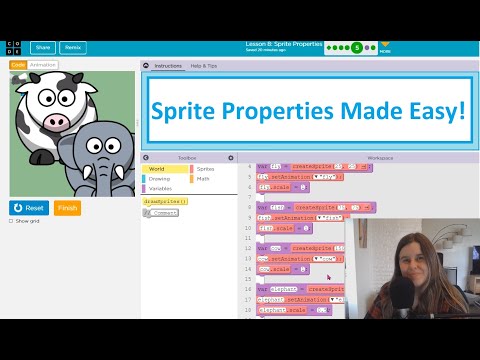CSD Unit 3 Lesson 8 Sprite Properties Walkthrough