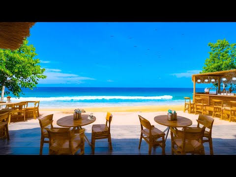 Fresh Morning Summer at Outdoor Coffee Shop Ambience ☕ Mellow Bossa Nova Music for Good Mood, Relax