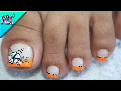 DECORACIÓN DE UÑAS FLOR PARA PIES FÁCIL DE HACER - FLOWERS NAIL ART - NLC