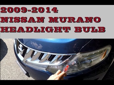 How to replace change Headlight bulb in Nissan Murano 2009-2014
