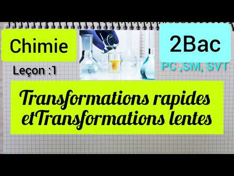 les transformations rapides et lentes : 2Bac التحولات السريعة والبطيئة: الثانية باكلوريا