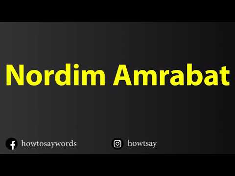 How To Pronounce Nordim Amrabat
