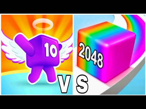 Jelly Run 2048 vs Level Up Numbers - Level Up Number (Freepya, Max Level)