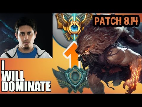 UNRANKED to CHALLENGER | IWillDominate | UDYR vs NIDALEE | UDYR Jungle | Patch 8.14