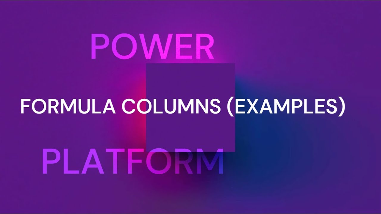Formula Columns Examples For Dataverse