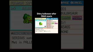 Shiny Bulbasaur in firered leafgreen after 3868 resers #pokemon #pokemoncommunity #fireredleafgreen