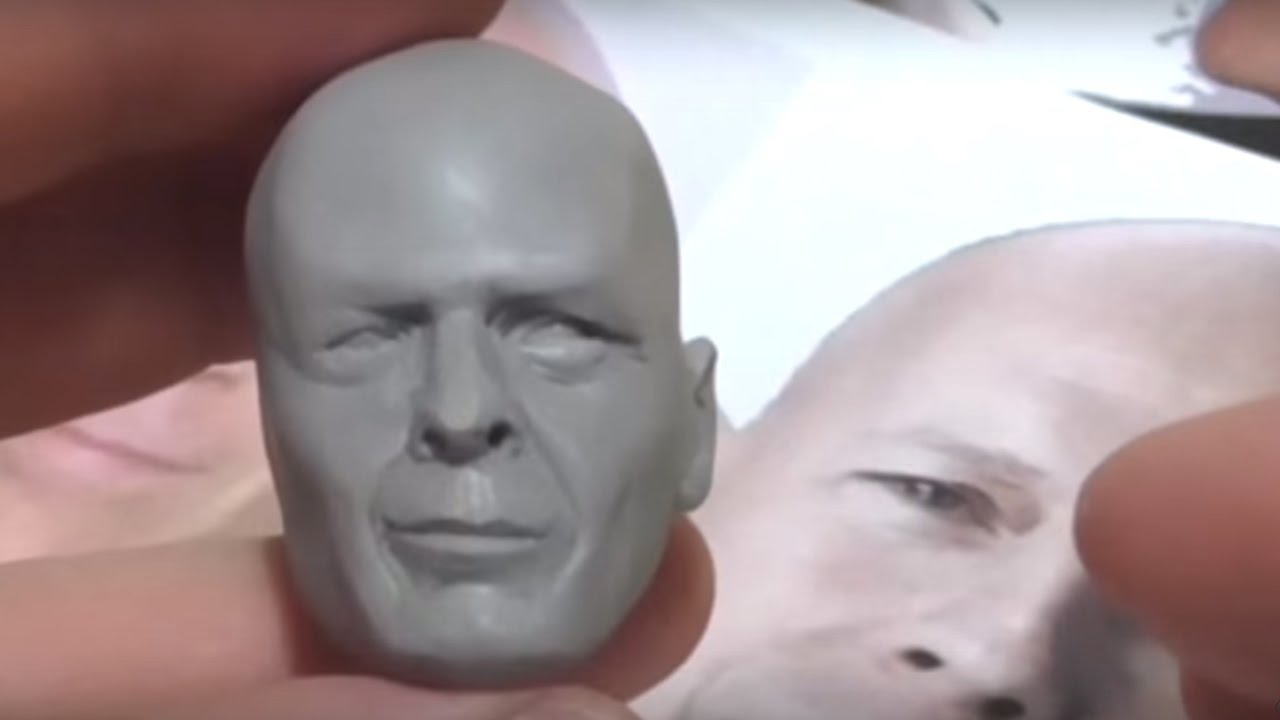 CURSO ESCULTURA CABEÇA BRUCE WILLIS EM POLÍMERO - PARTE 1
