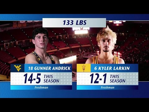 Kyler Larkin vs. Gunner Andrick (133lbs) Highlights | 2025-26 Big 12 Wrestling