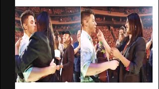 Priyanka Chopra and Nick Jonas kissing and celebrating nick’s birthday at his concert