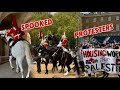 Scenes at horse guards, PROTESTERS DISTURB & DELAYED the changing of the GUARDS