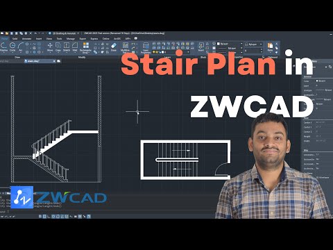Making stair plan using ZWCAD AutoCAD alternative