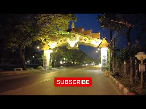 Fosso da cidade velha de Chiang Mai | Portão de Suan Dok até Saen Pung | Tailândia | Caminhada matinal | 4K