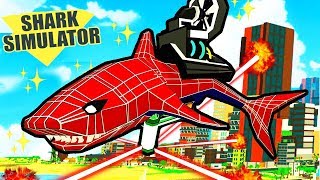 EL TIBURON SPIDER-MAN DISPARA RAYOS LASER | SHARK SIMULATOR
