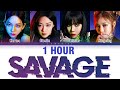 [1 HOUR] aespa Savage Lyrics (에스파 Savage 가사) [Color Coded Lyrics/Han/Rom/Eng]
