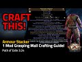 1 Mod Grasping Mail Crafting Guide! (Armour Stacker Chest) - Path of Exile 3.24