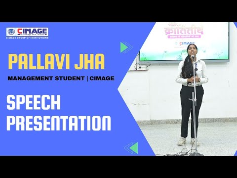 Pallavi Jha Management Student, Speech Presentation for KrantiTirth Program