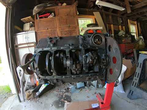 Replacing rod and main bearings in a Chevy 350 (Audio restored) (I hope)