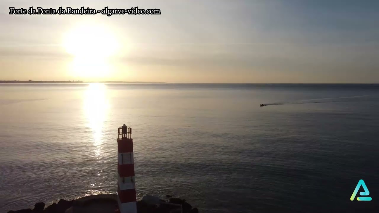 Discover aerial vistas of Forte da Ponta da Bandeira.