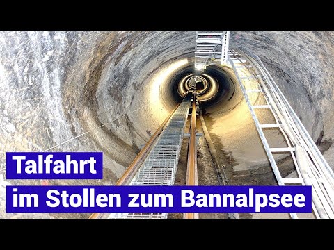 Standseilbahn Kraftwerk Oberrickenbach Talfahrt - Auf die Bannalp fahren nicht nur 2 Luftseilbahnen