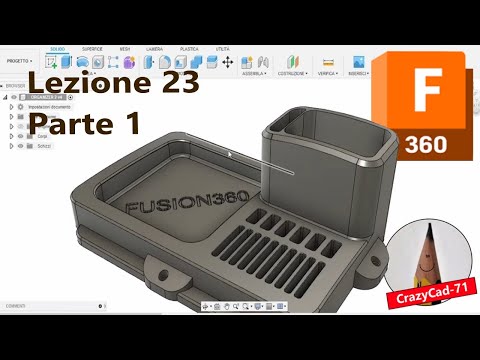 Fusion 360 Corso Base – Lezione n°23 PARTE 1 : Creiamo un organizer per usb micro-sd da stampare 3D