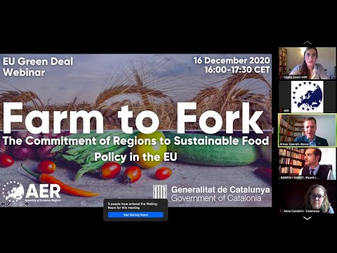 EU Green Deal Webinar - Farm to Fork: the Commitment of Regions to Sustainable Food Policy in the EU