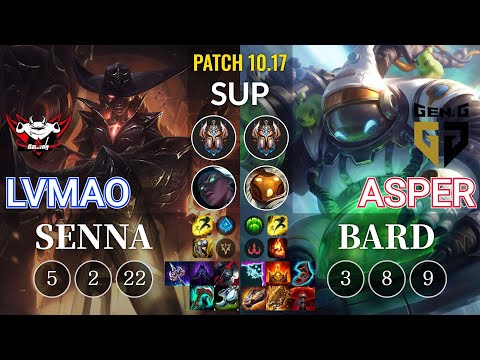 JDG LvMao Senna vs GEN Asper Bard Sup - KR Patch 10.17