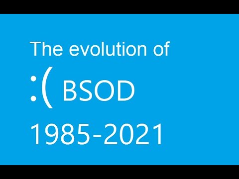 [OUTDATED, SEE DESCRIPTION] Evolution of Blue Screen of Death in Windows (1985-2021)