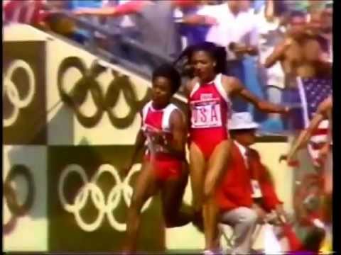 1988 Olympic Women's 4x100 - BEST RELAY FINISH EVER!!