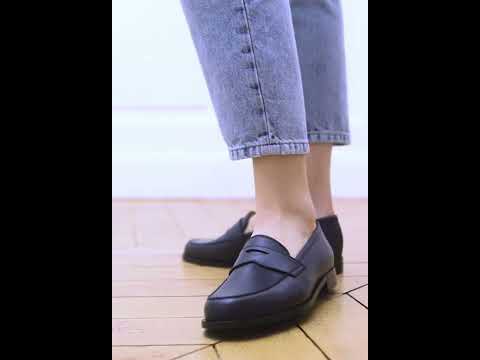 Mocassins Femme Manfield En Cuir Nubuck Marine - Taille 39, Style Marin Vintage - Occasion Très Bon état
