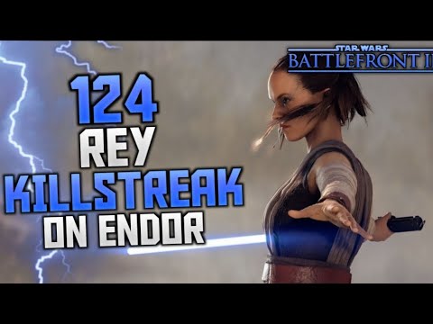 STAR WARS™ Battlefront™ ll- 124 Rey Killstreak/Gameplay (On Endor- Galactic Assault)