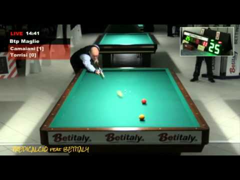 CAMAIANI vs TORRISI - fasi di gioco 3^PROVA BILIARDO  BTP 2016 MAGLIE