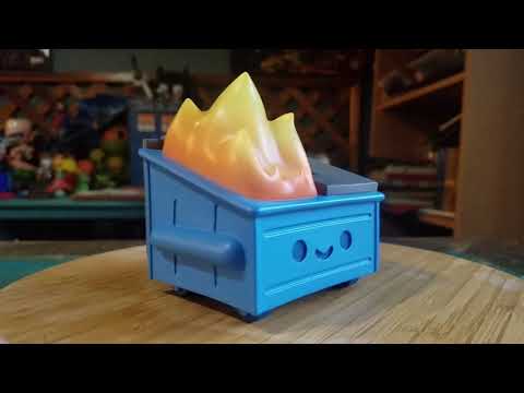 Blue 2020 Edition Masked Dumpster Fire 100% Soft Vinyl Figure Designer Toy Review