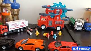 Caminhão de Bombeiros / Patinho descendo no Escorregador