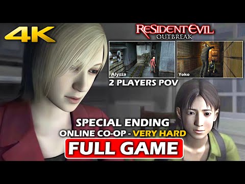 RESIDENT EVIL OUTBREAK - CO-OP 2-Players POV SPLITSCREEN Gameplay Walkthrough FULL GAME (4K 60FPS)