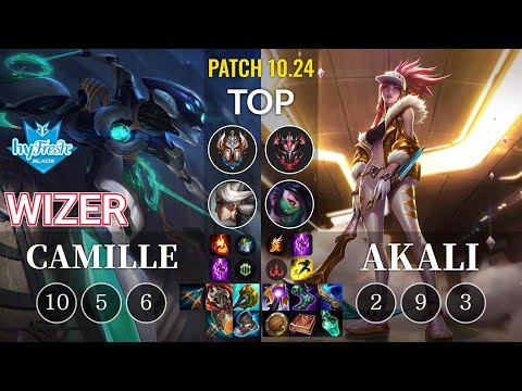 hyF Wizer Camille vs Akali Top - KR Patch 10.24