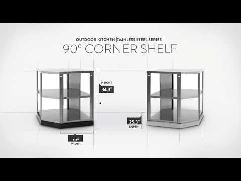 NewAge Stainless Steel 90 Degree Corner Cabinet