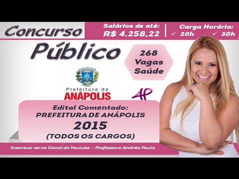 04/05 - Edital Comentado Pref. de Anápolis 2015
