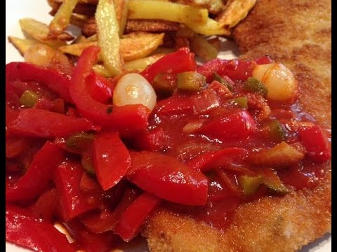 Ich koche heute: Zigeunerschnitzel mit Selbstgemachter Zigeunersauce (Rezept)