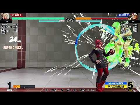 KOFXV Ash-Crimson Side to Side 100%+Stun Combos (1.40version)