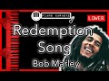 Redemption Song (LOWER -3) - Bob Marley - Piano Karaoke Instrumental