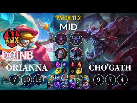 FPX Doinb Orianna vs Cho'Gath Mid - KR Patch 11.2