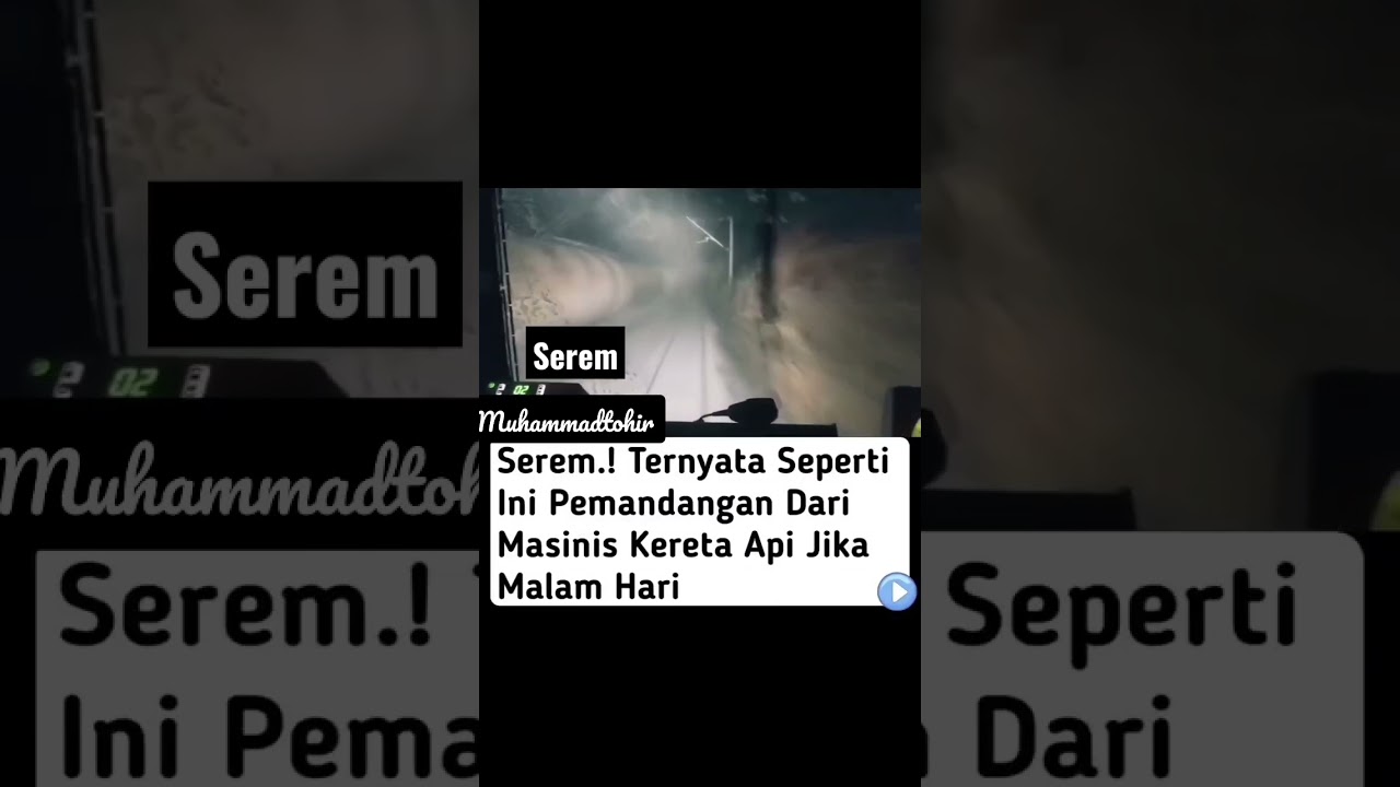 Serem ! Ternyata seperti ini pemandangan Masinis kereta Api jika malam hari #viral  #trandingshorts