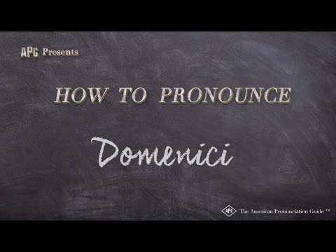 How to Pronounce Domenici (Real Life Examples!)